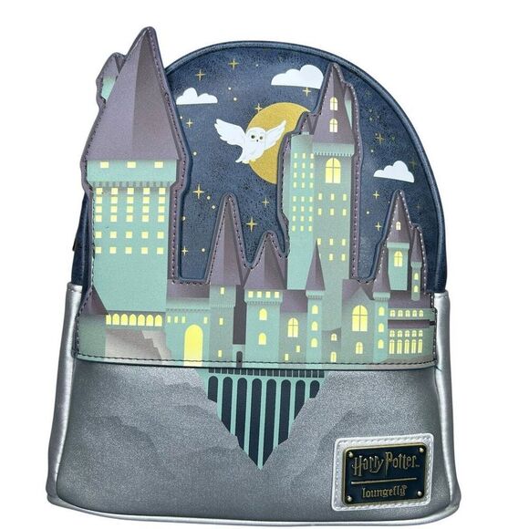 NEW Loungefly Harry Potter Hogwarts Castle Hedwig Mini Backpack - Picture 1 of 11